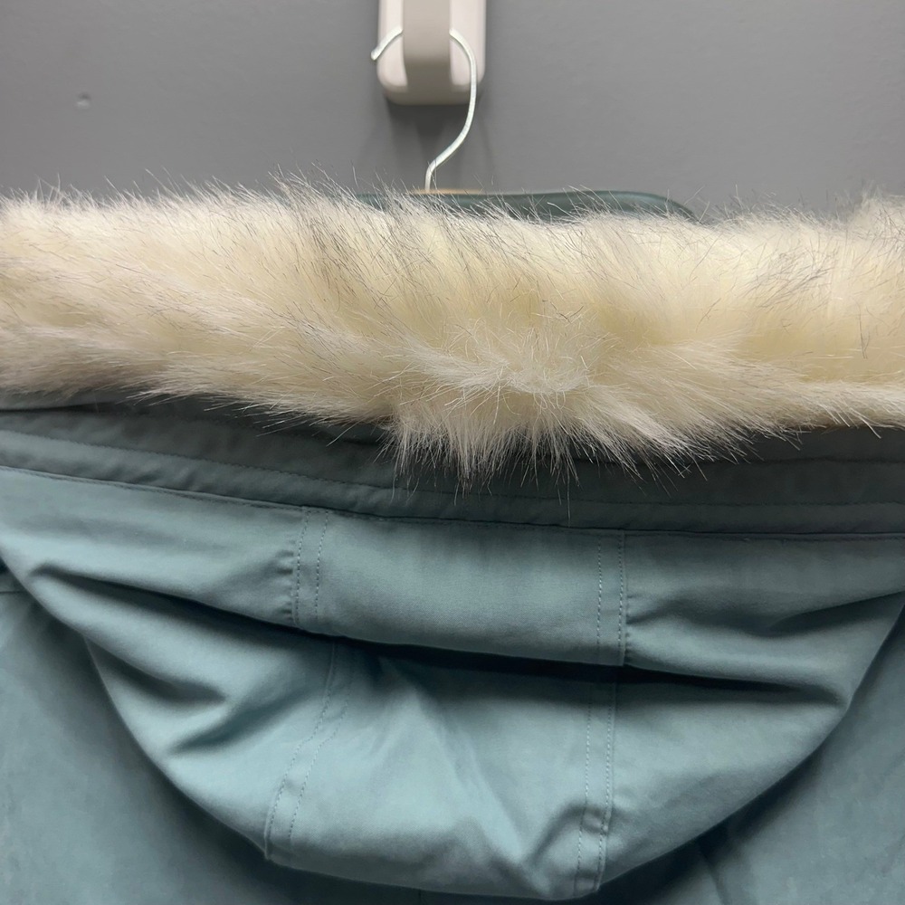 Norm Thompson Women's Hooded Parka Jacket XL Faux Fur Trim Insulated Winter Coat - Picture 11 of 14